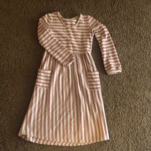 Pink stripped dress